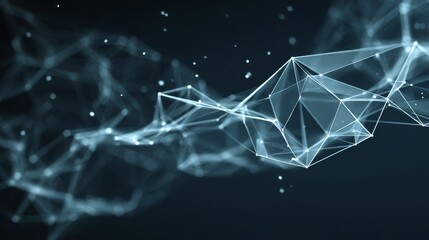 Dynamic particle network visualizing information links and cyber communication