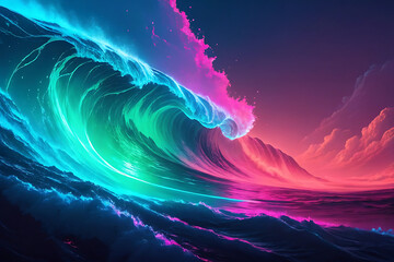 Colorful Polygon Mosaic Abstract Gradient Backgroun