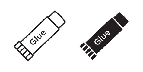 Glue stick icon .Vector illustration with stroke and fill on a white background.