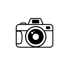 a camera icon on a white background