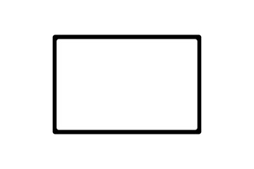 Minimal black outline tablet icon on transparent background, perfect for technology, mobile device, app, UI, and digital product design projects. EPS vector. © DYNECREATIVE