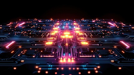 Futuristic circuit board design