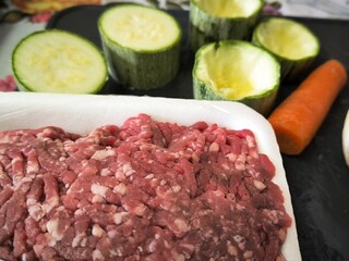raw minced meat on a plate