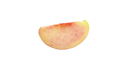 桃のスライス一切れ（背景透過）