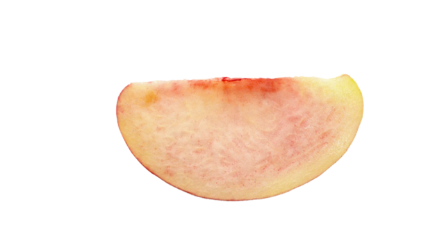 桃のスライス一切れ（背景透過）
