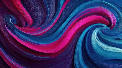 Fotobehang Abstracte kunst Vibrant abstract swirl of colors creating a dynamic artistic expression in deep hues  © Tanu