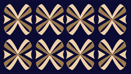 Abstract seamless floral pattern vector illustration with a geometric retro vintage style tile design for wallpaper, textile, and paper backdrop, AOP