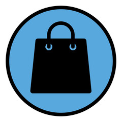Vector illustration of a shopping bag icon for retail, sale, and market concepts
