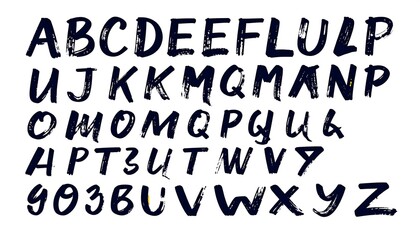 Brush script alphabet