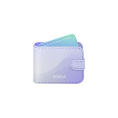 Minimalist Digital Wallet Illustration for Secure Online Transactions and Mobile Payments with Modern Design and Soft Color Palette