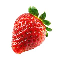 Close-up of a single, fresh strawberry
