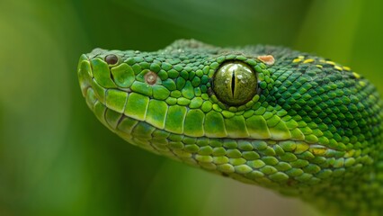 Fototapeta premium Emerald Tree Python Artwork