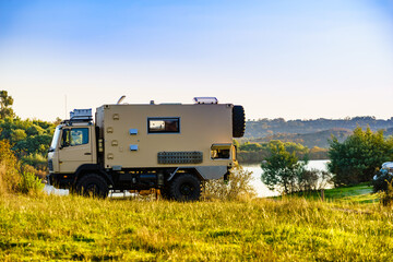 Offroad camper 4x4 truck on nature © anetlanda