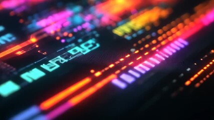 Colorful abstract digital interface - Powered by Adobe