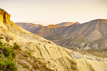 Mountain view. Tabernas desert in Spain