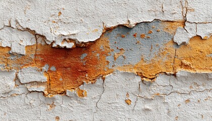 Peeling paint on a weathered wall (1)