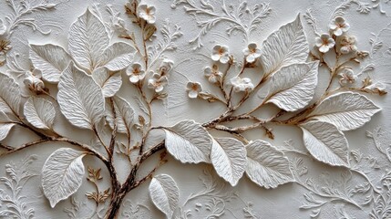 Detailed, embossed floral pattern