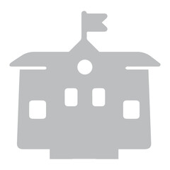 Secondary School Solid Icon