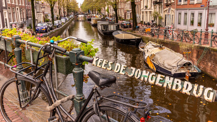 Dutch architecture in Amsterdam in Holland on june 12th 2025