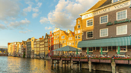 Dutch architecture in Amsterdam in Holland on june 12th 2025