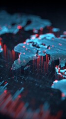 Abstract Concept of Global Recession, Finance, and International Business Trends.