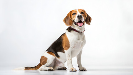 Jack Russell Terrier puppy sitting isolated on white background