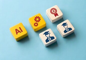 Obtaining new knowledge and education concept. Professional development through courses and training. Pursuit of skills, self-growth, and adapting to evolving career demands