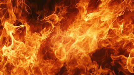 Fototapeta premium Intense Flames and Fiery Blazes in Dark Background For Visual Impact