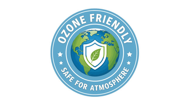 Ozone Friendly and Safe for Atmosphere Illustration