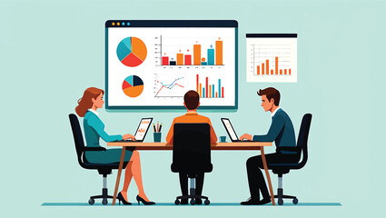 Data Analysis Team Meeting Collaborative Business Insights