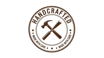 Handcrafted Logo with Hammer and Chisel for Custom Work