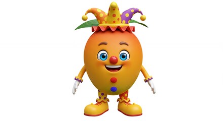 Obraz premium Cartoon mango character mascot illustration