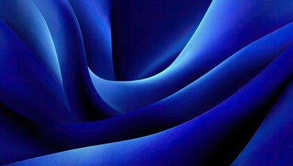 Deep blue fabric folds