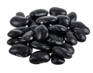 Pile of Black Beans Isolated on Transparent Background