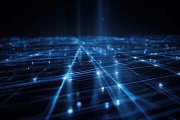 Abstract digital network landscape