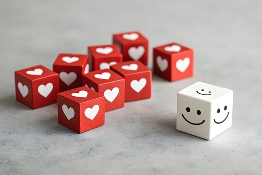 Psychological support and mental comfort. Get a lot of likes. Surround with love and care. Valentine's Day concept. Coziness, relaxation snf Popularity. In the spotlight. Adored by the public
