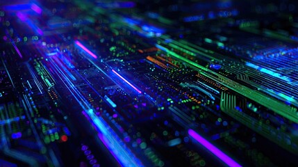 Fototapeta premium Abstract digital circuit board (1)