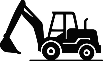 Excavator Scalable SVG Vector Graphic with Editable Paths and Layers for Web, UI Design, Digital Art, and Print Applications