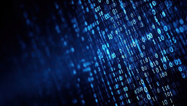 Abstract digital binary code display