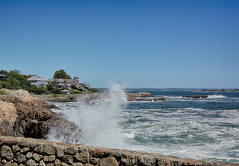 crushing rocks at sea