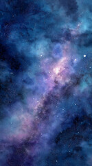 Obraz premium Abstract_multicolor_milky_way_of_Alien_Watercolor