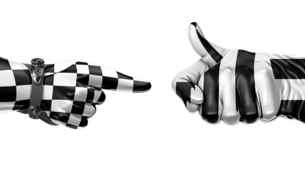 Monochrome hand symbol with cross and chevron graphic png on white background