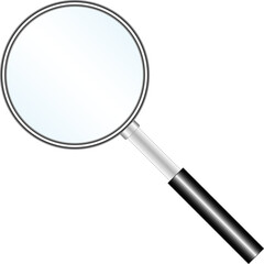 Colorful magnifying glass vector illustration. Magnifier transparent PNG. Magnifier clip art. Magnifier symbol. Magnifier vector.