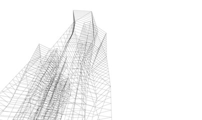 architecture building vector 3d illustration