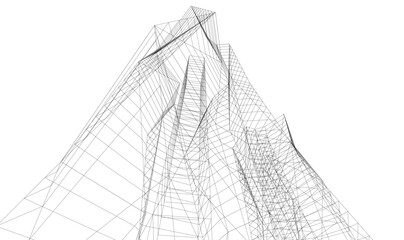 architecture building vector 3d illustration