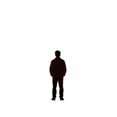 Obraz premium Lonely Man silhouette. Vector image