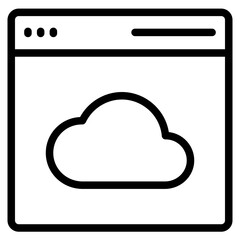 Cloud website icon in vector illustration