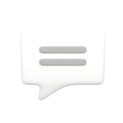 Simple Speech Bubbles isolated 3d render icon illustration