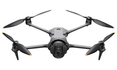 Drone illustration - editable drone template showing professional drone for aerial filming and photography