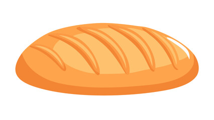 Illustration of a loaf of bread with a golden crust and a soft interior